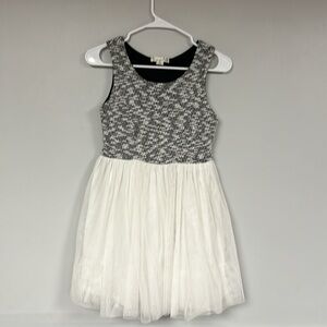 Knit Works Girls Party Black & White  dress, Lots of Layers, Fully Lined, 14